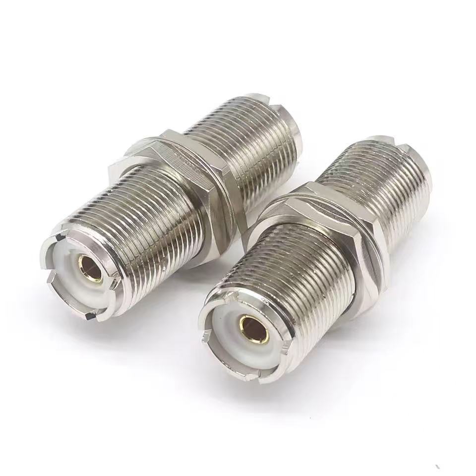 同轴连接器SO239UHF母转加长双通