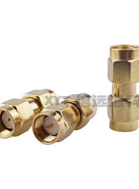 同轴射频连接器SMA公转SMA公 双通转接头 RPSMAJ-SMAJ内针内孔