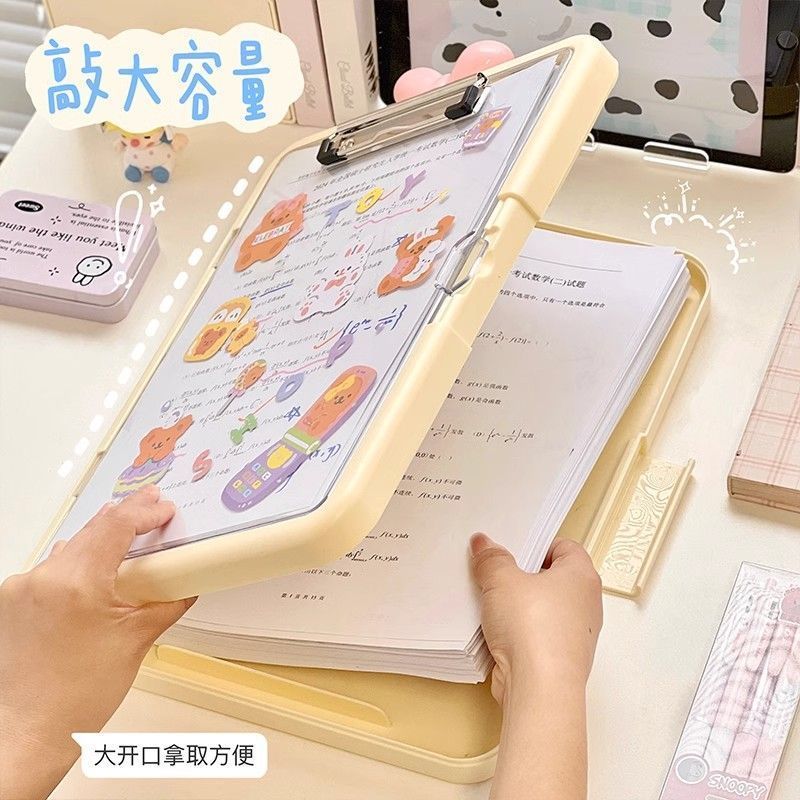 桌面ins风卡通文件收纳盒
