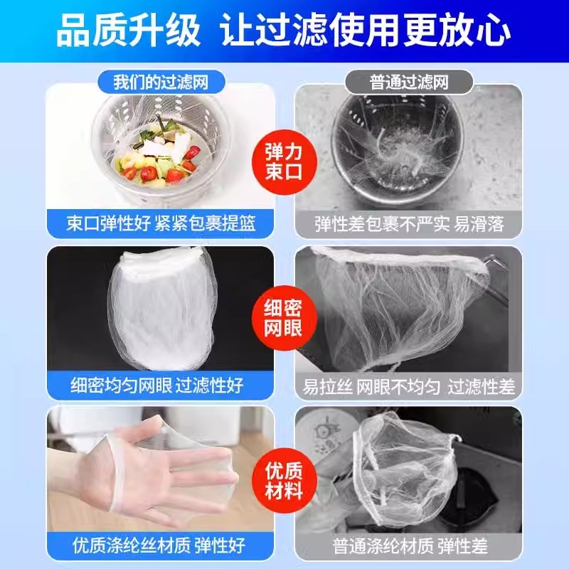 厨房水槽过滤网下水道洗菜洗碗水池沥水网一次性地漏垃圾防堵神器