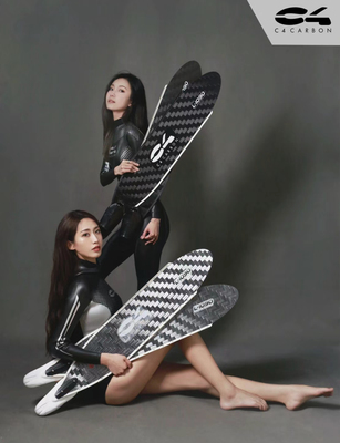 C4意大利C4 SIDERAL辛德拉鱼鳞新款金属拉丝碳纤维自由潜水长脚蹼