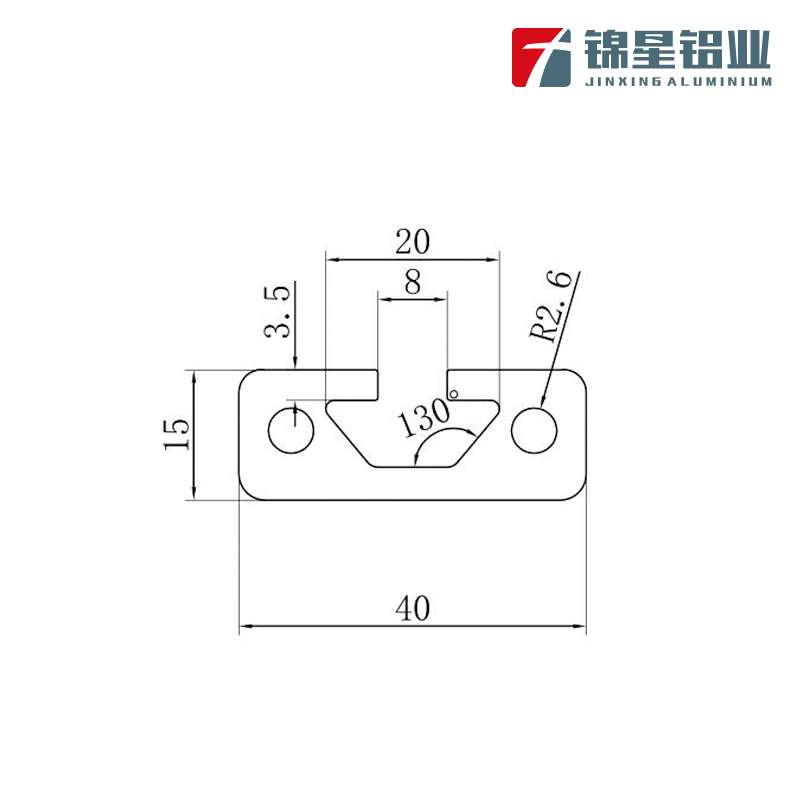 1640铝合金导轨型材工业铝型材欧标铝型材槽机架子靠山铝合金U型