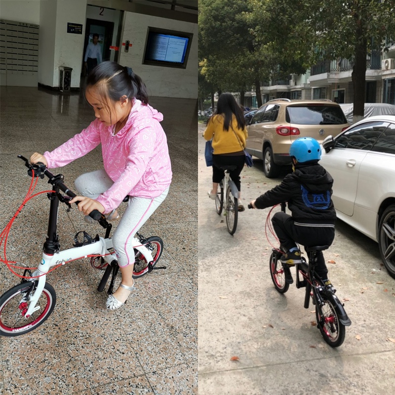 小鱼单车风行412折P叠自行车超轻便携14寸成人儿童外三变速折叠车