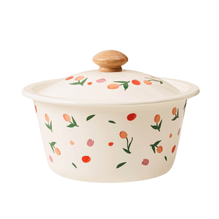 搪瓷装猪油罐家用陶瓷盆荤油厨房食品级辣子油储油缸葱姜蒜收纳盒