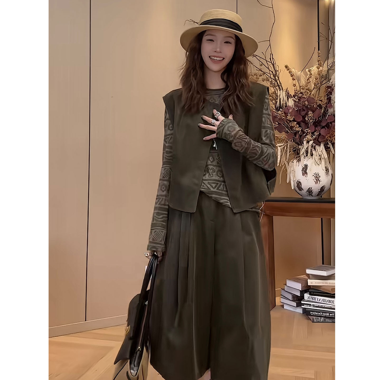 短款马甲套装女款秋季宽松减龄图片