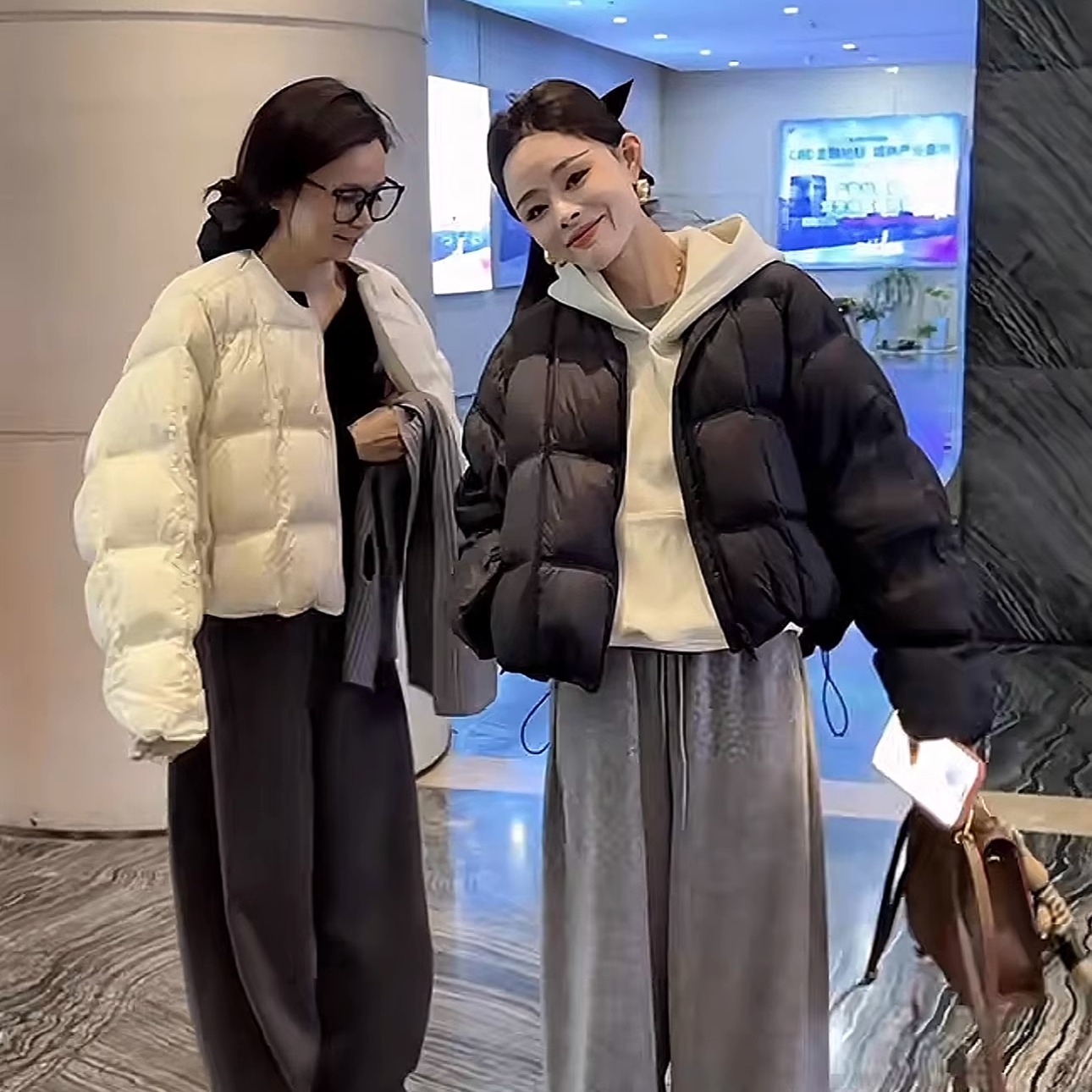 泡芙羽绒服女款短款冬季韩版宽松2025新款百搭减龄白鸭绒外套休闲