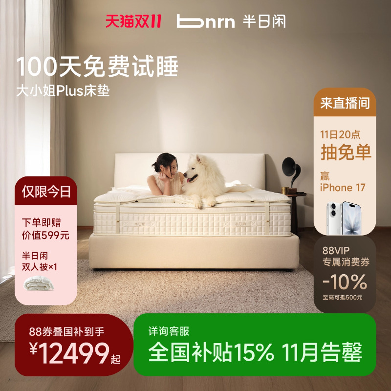 政府补贴15%奢华记忆棉弹簧床垫