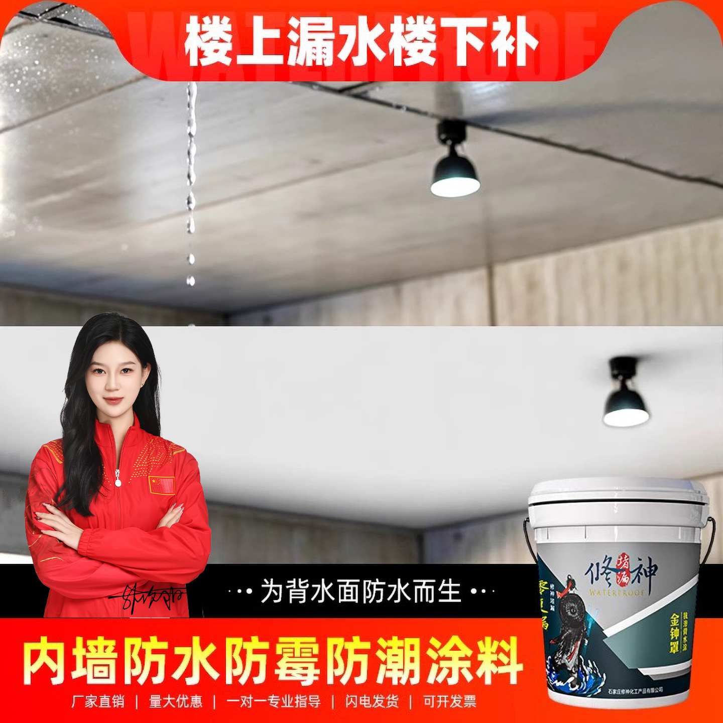 修神内墙专用防水防霉涂料背水面