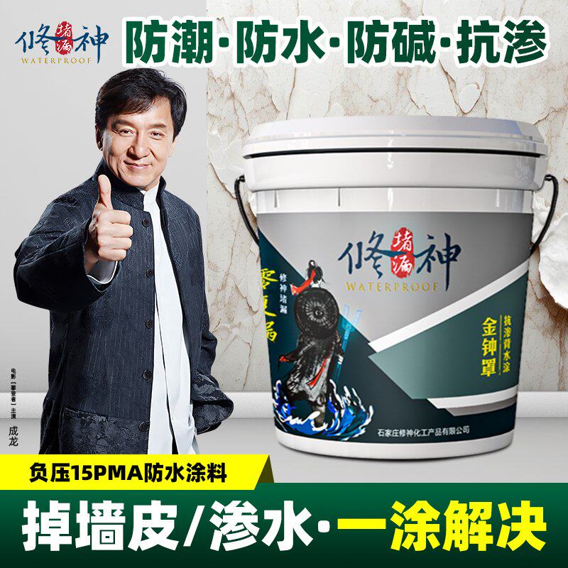 地下室负压防水涂料背水面内墙面防潮抗碱补漏刚性材料渗水堵漏胶