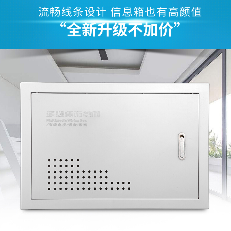 。弱电布线箱光纤入户箱家用多媒体信息集线箱模块改造暗装300X2