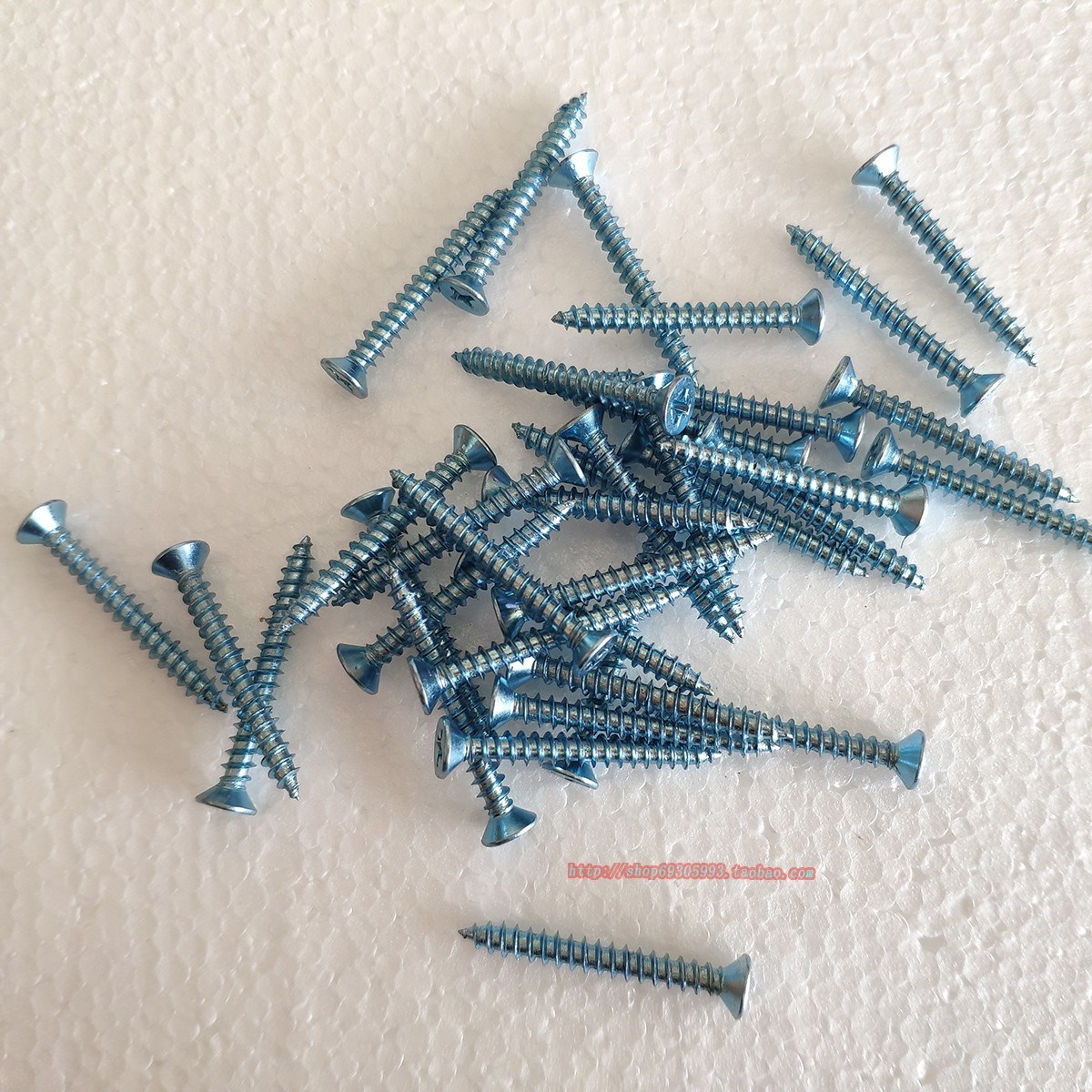 镀锌自攻螺丝2.5公分3厘米4mm高强度5加长25沉头30盒装白色十字