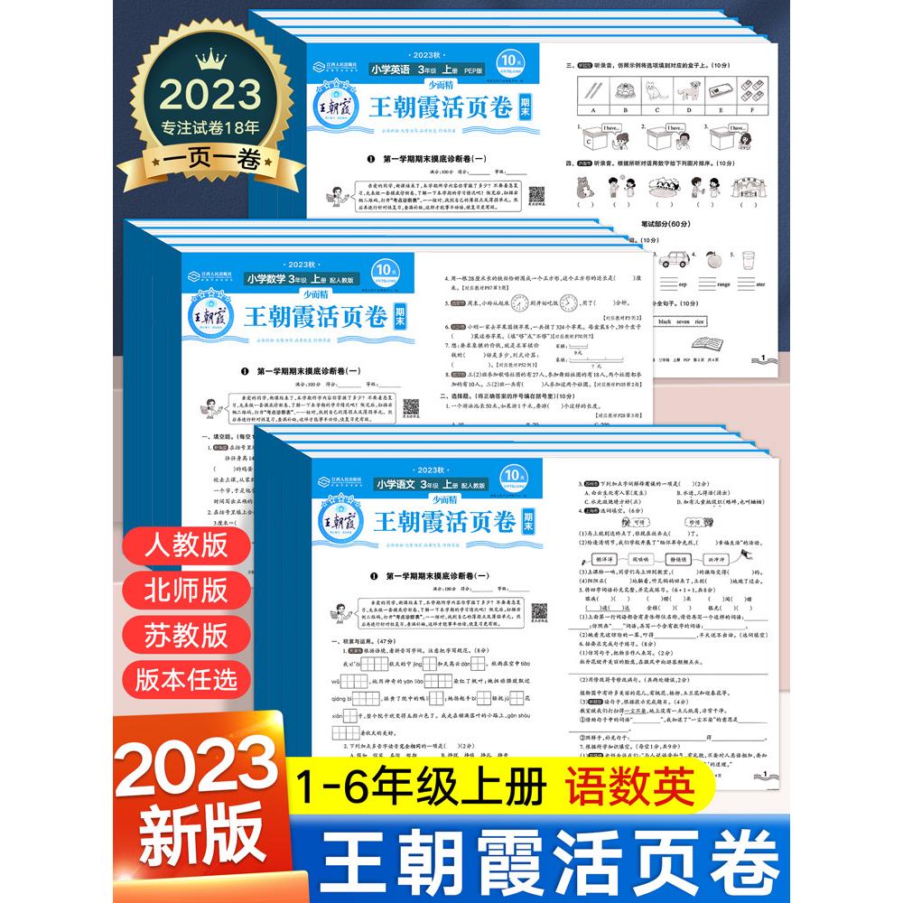 2023王朝霞期末试卷活页卷冲刺100分小学生一年级二年级三四五六