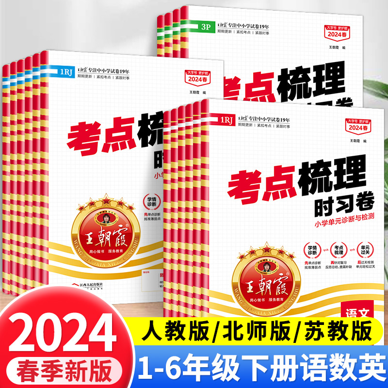 团购优惠】2024春王朝霞考点梳理时习卷小学一二三四五六年级下册