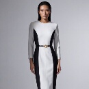 进阶版 款 醋酸空气层黑白拼接美剧大女主连衣裙 经典