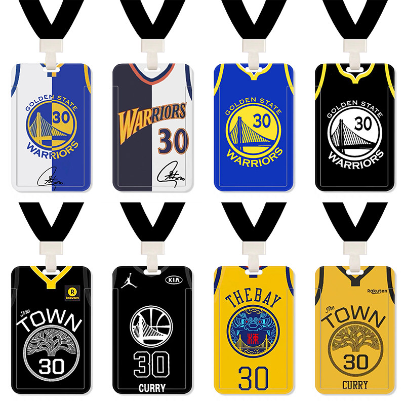 学生卡套校园饭卡挂绳滑盖式塑料硬壳胸牌NBA斯蒂芬库里30号球衣
