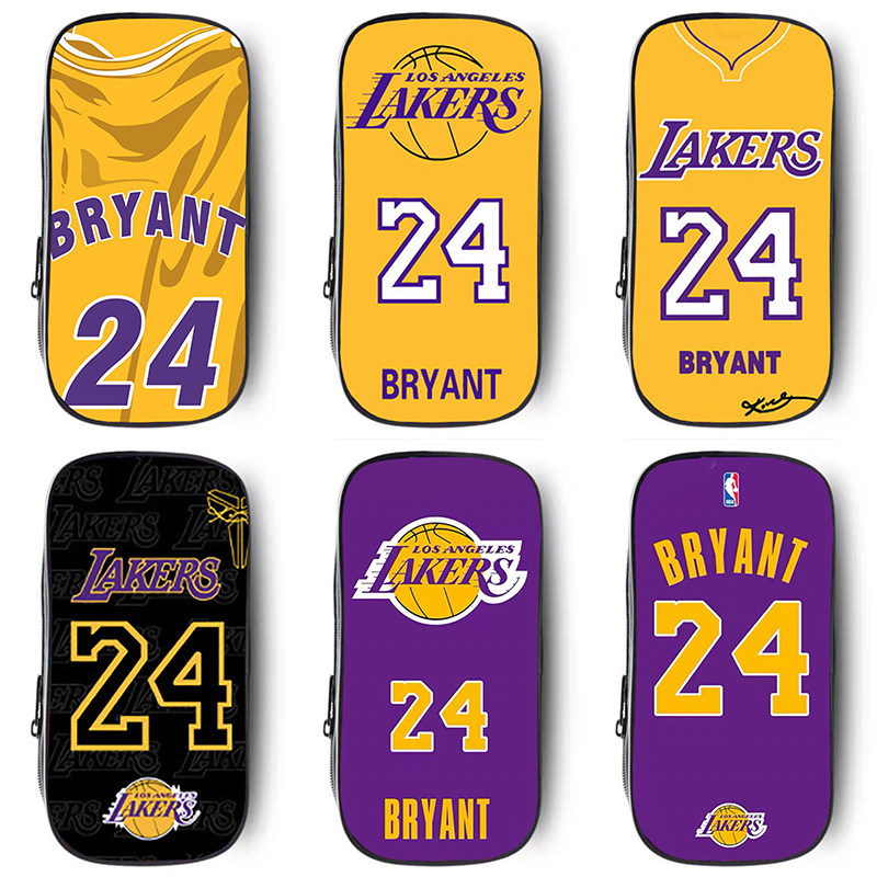 NBA科比笔袋文具男孩笔袋小学生大容量三到六年级帆布双层铅笔盒