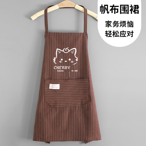 围裙纯棉柔软厨房家用网红餐饮专用饭单2025新款商用做饭工作服女