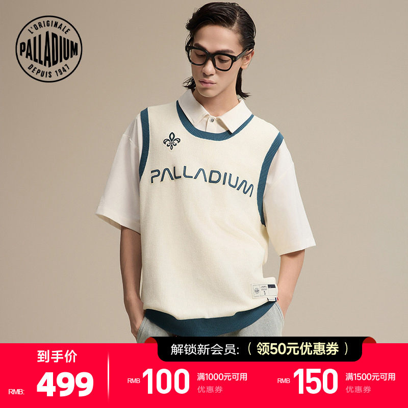 PALLADIUM帕拉丁时尚宽松复古运动休闲日常男女款针织背心1