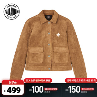 PALLADIUM帕拉丁上装复古绒面前幅口袋女款翻领外套1913495