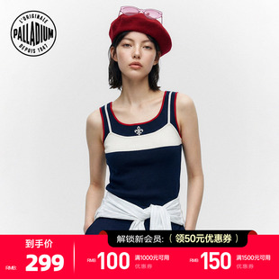 PALLADIUM帕拉丁上装 假两件针织背心1913900 撞色刺绣女款