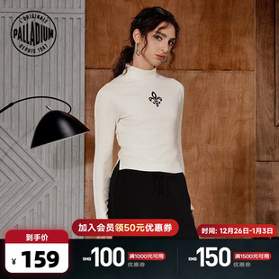 内搭T恤1910513 长袖 PALLADIUM帕拉丁上衣简约时尚 鸢尾花印花女款