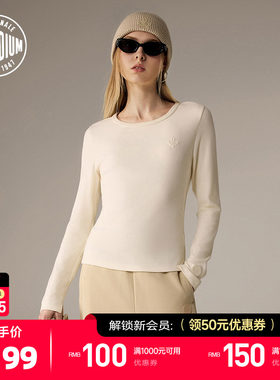 PALLADIUM帕拉丁上装简约刺绣徽章女款长袖T恤1912950