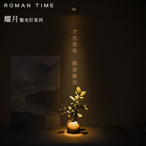 罗曼时光嵌入式8度角LED聚光射灯