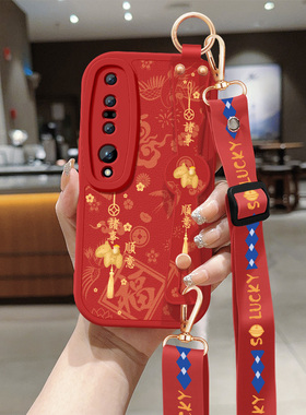 适用小米10手机壳xiaomi10pro新款女生MI10s红色小马带挂绳小羊皮10青春版新年保护套全包防摔lite软10t外壳