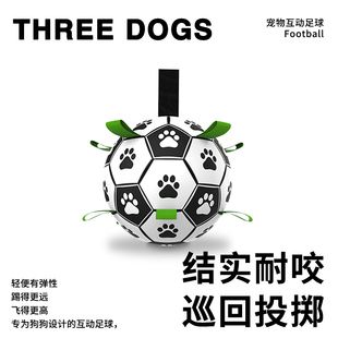 Threedogs三颗犬狗狗玩具宠物解闷神器互动足球耐咬高弹防水用品