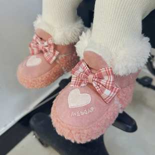 子防掉0 婴儿棉鞋 袜保暖加厚加绒新生儿鞋 软底宝宝鞋 1岁12月 冬季