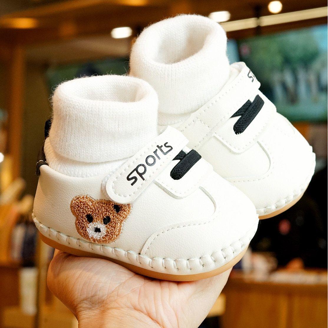 冬季婴儿鞋学步加绒鞋防滑0-1岁男女宝宝棉鞋子0-1岁保暖鞋9