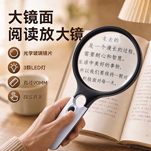 太阳火老人阅读放大镜高清玻璃片