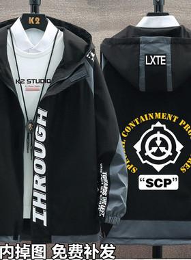 CP外套秋冬装男学生基金会连帽开衫工装动漫夹克机动特遣队衣服