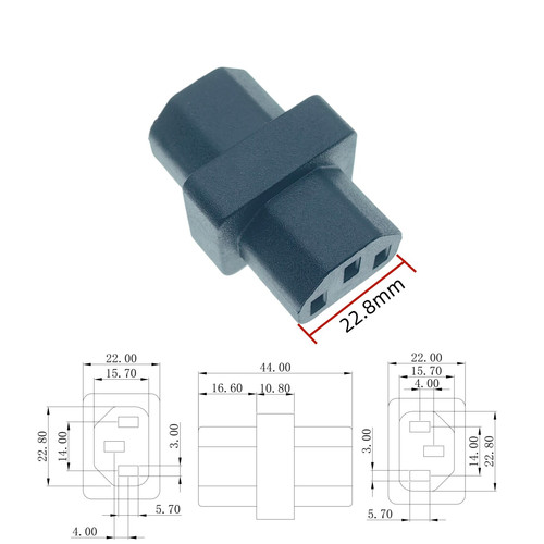 LZ-T-13品字转换插头AC电源插座转换插头C13母转母电源转换器插头