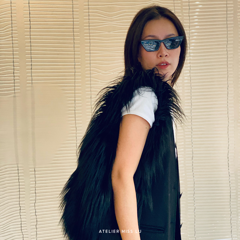 设计师长毛环保腋下包