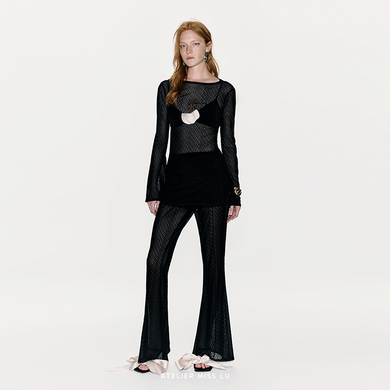 立体兰花裁片拼接设计吊带胸衣