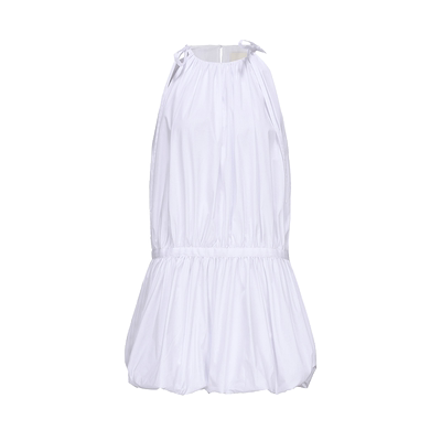 2024春夏抽褶花苞廓形连衣裙