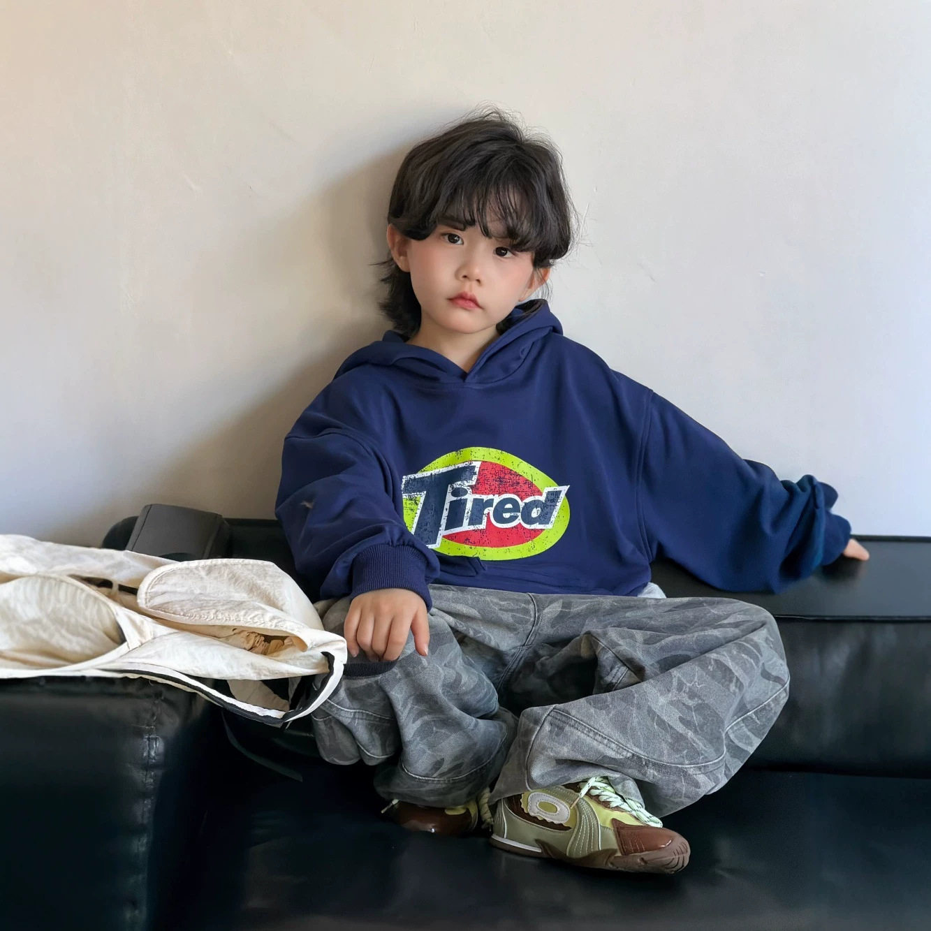 秋季男童连帽卫衣阔腿长裤两件套