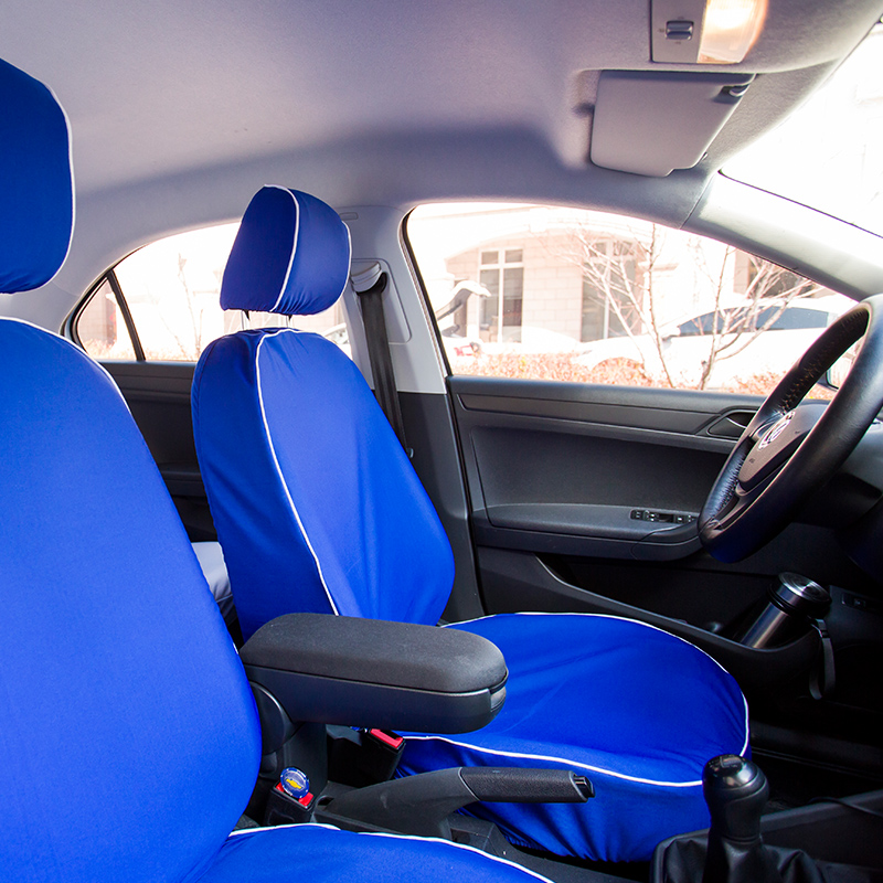 比亚迪E7出租车广告座椅套定制座套蓝色布座套悦动福瑞迪坐垫套