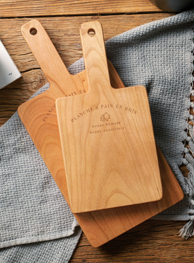 日式实木小菜板樱桃木面包板木质厨房家用水果砧板案板寿司辅食板