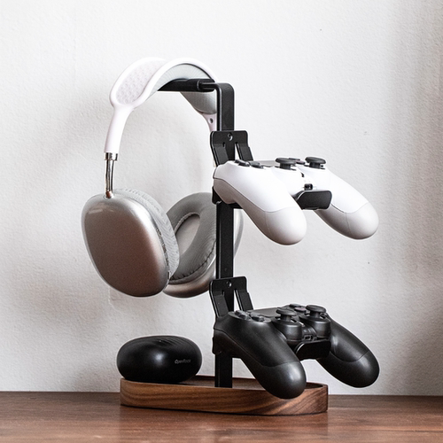 黑胡桃木手柄耳机支架