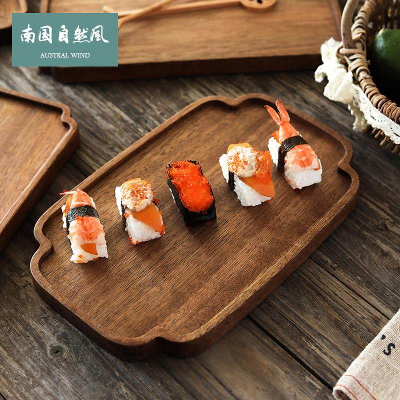 点心牛排餐盘早餐盘木质托盘长方形家用客厅收纳水杯咖啡茶盘木盘,餐饮具,盘,淘宝优惠券,粉丝福利购,淘宝优惠卷