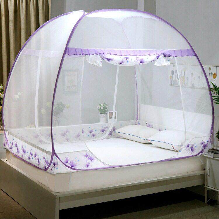 蒙古包蚊帐家用夏天免安装回底可折叠大床可以装风扇2021年新款