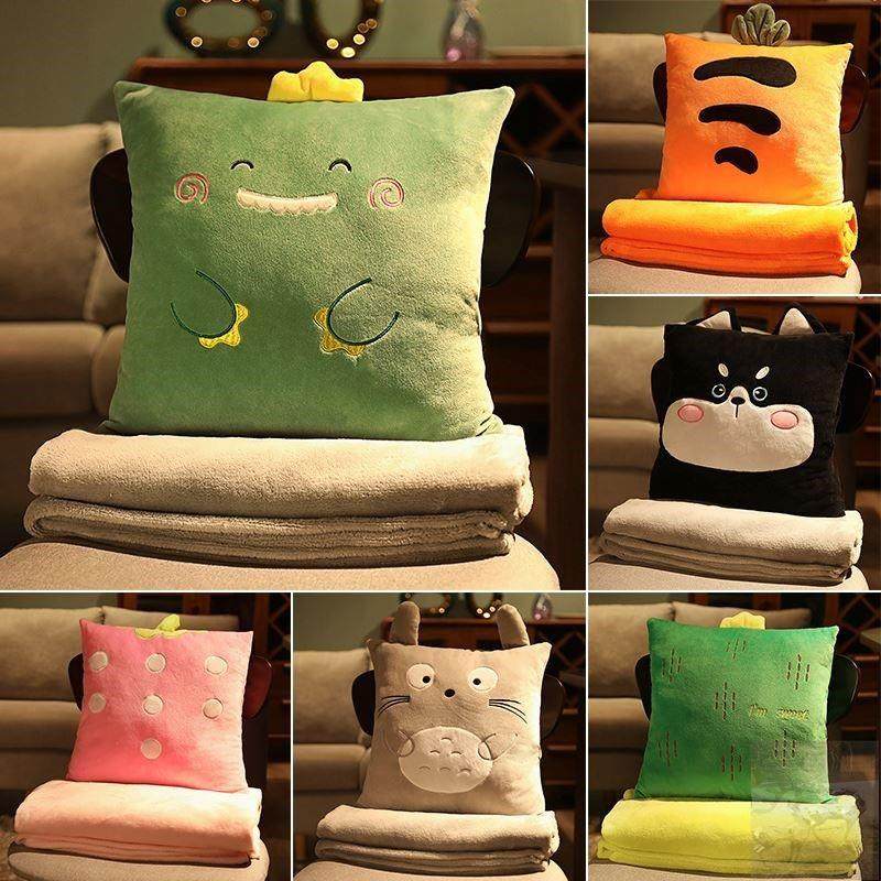 毛毯办公室午睡毯抱枕毯子二合一两用折叠被子午休毛盖毯女生睡觉,居家布艺,靠垫/抱枕,淘宝优惠券,粉丝福利购,淘宝优惠卷