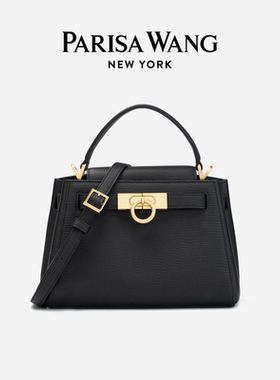 Parisa Wang包包女Madison麦迪逊小号手提包斜挎包通勤包头层牛皮