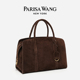 宋妍霏同款 Parisa Wang25年秋冬麂皮35大号手提包波士顿包羊皮