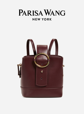 Parisa Wang包包女Carrie凯莉双肩包背包通勤包牛皮轻奢迷你包