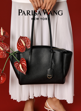 Parisa Wang25冬季新款嘉柏丽系列腊肠托特包14寸电脑包通勤上班