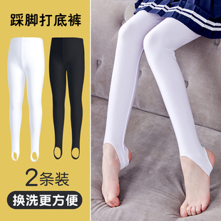 儿童舞蹈裤春秋脚蹬裤薄款踩脚裤打底裤成人芭蕾舞蹈袜白练功袜子