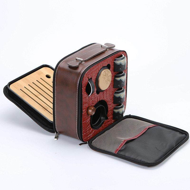 陶明堂旅行茶具套装便携包户外功夫车载野外露营泡茶陶瓷茶盘现代,餐饮具,旅行茶具,淘宝优惠券,粉丝福利购,淘宝优惠卷